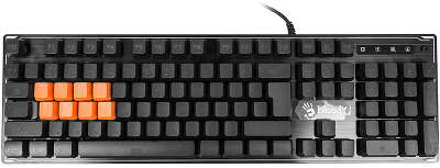 Клавиатура A4Tech Bloody B3370R черный USB Multimedia for gamer LED (подставка для запястий)