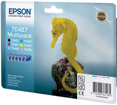 Набор картриджей Epson T048740 (чёрный, голубой, пурпурный, жёлтый, св.голубой, св.пурпурный)