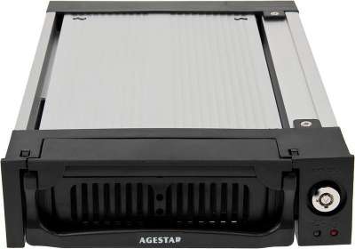 Сменный бокс для HDD AgeStar AMR1- SATA(K)-1F SATA алюминий черный 3.5"