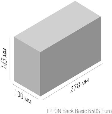 Источник бесперебойного питания Ippon Back Basic 650S Euro 360Вт 650ВА черный