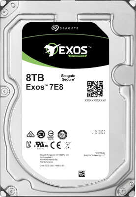 Жесткий диск SATA-III 8TB [ST8000NM000A] Seagate NAS Exos 7E8 512E (7200rpm) 256Mb 3.5"