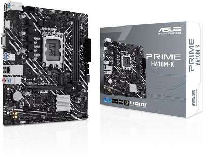 Материнская плата ASUS PRIME H610M-K (LGA1700/H610/2xDDR5/mATX/VGA, HDMI) (90MB1GA0-M0EAY0)
