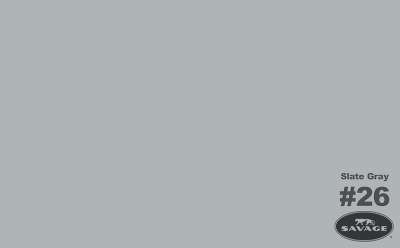 Фон бумажный Savage 26-12 WIDETONE SLATE GRAY цвет "Серый шифер" RGB 176-181-183, 2,72 х 11 метров