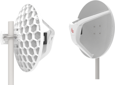 Точка доступа MikroTik LHG 60G (60GHz antenna, 802.11ad wireless, four core 716MHz CPU, 256MB RAM, 1x Gigabit LAN, RouterOS L3, POE, PSU) for use as CPE in Point -to-Multipoint setups for connections up to 800m