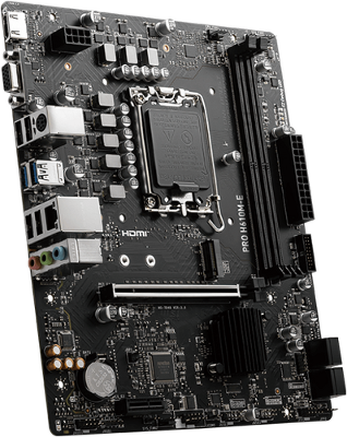 Материнская плата MSI PRO H610M-E DDR5 s1700,2DDR5,1PCI-Ex16,1PCI-Ex1,1M.2,4SATA3.0,4USB3.2Gen1, mATX,RTL