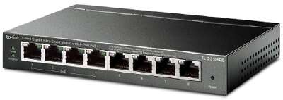 TP-Link TL-SG108PE Коммутатор Easy Smart с 8 гигабитными портами (4 порта PoE+)