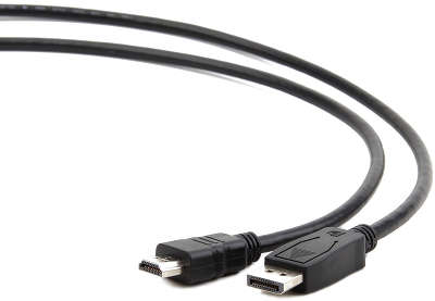 Кабель DisplayPort-HDMI Gembird/Cablexpert, 1м, 20M/19M, черный, экран, пакет