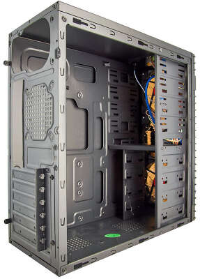 Корпус ExeGate EVO-7215, черный/красный, ATX, Без БП (EX278416RUS)