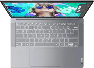 Ноутбук Lenovo Yoga Slim 7 14APU8 Ryzen 5 7640S 16Gb SSD512Gb AMD Radeon 760M 14.5" OLED 2.9K (2944x1840) Windows 11 Home l.grey WiFi BT Cam (83AA001DRU)