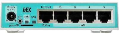 MikroTik RB750Gr3 hEX Маршрутизатор гигабитный высокопроизводительный Ethernet with power supply and case 5 port 10/100/1000