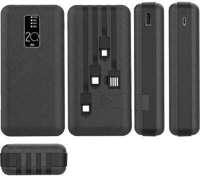 Rexant (30-2039) Портативное зарядное устройство Power Bank (аккумуляторная батарея) 20000 mAh, черное 