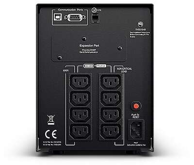 Источник бесперебойного питания ИБП Line-Interactive CyberPower PR1000ELCD 1000VA/900W USB/RS-232/EPO/SNMPslot (8 IEC С13) 