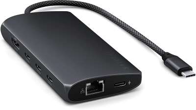 Адаптер Satechi USB-C Multiport Adapter 8K with Ethernet V3. Цвет: полуночный серый