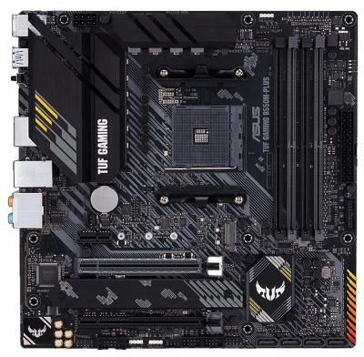 Материнская плата ASUS TUF GAMING B550M-PLUS, Socket AM4, B550, 4*DDR4, HDMI+DP, CrossFireX, SATA3 + RAID, Audio, 2,5Gb LAN, USB 3.2*8, USB 2.0*6, COM*1 header (w/o cable) mATX ; 90MB14A0-M0EAY0