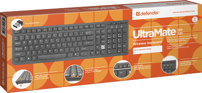 Defender Беспроводная клавиатура UltraMate SM-535 RU,черный,мультимедиа