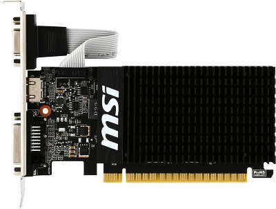 Видеокарта 2Gb PCI-E MSI GT 710 2GD3H LP <GFGT710, GDDR3, 64 bit, HDCP, VGA, DVI, HDMI, Retail>