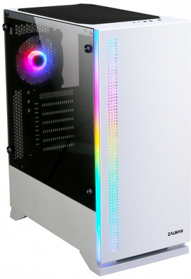 Корпус ZALMAN S5, ATX, WHITE, WINDOW, 2xCOMBO (3.5