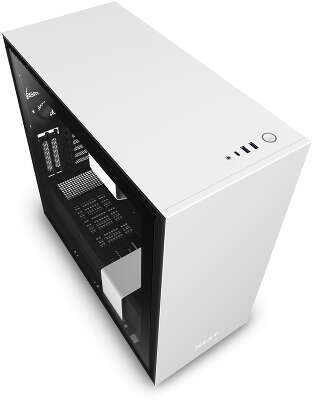 Корпус NZXT H710i White/black, белый, ATX, Без БП (CA-H710I-W1)