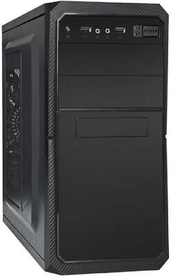 Exegate EX284023RUS Корпус Minitower BA-202 Black, mATX, <AA500, 80mm>, 2*USB, Audio