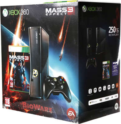 Игровая приставка Microsoft Xbox 360 матовая + Mass Effect 3