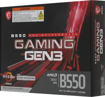 Материнская плата MSI B550 GAMING GEN3 Soc-AM4 AMD B550 4xDDR4 ATX AC`97 8ch(7.1) GbLAN RAID+DVI+HDMI