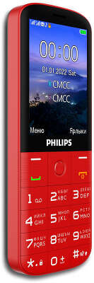 Мобильный телефон Philips E227 Xenium 32Mb красный моноблок 2Sim 2.8" 240x320 0.3Mpix GSM900/1800 FM microSD
