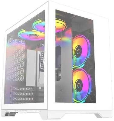 Корпус PowerCase Vision Micro, белый, mATX, Без БП (CVWM-L4)