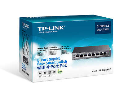Коммутатор TP-LINK TL-SG108PE 8-ports,10/100/1000M (4 порта PoE)