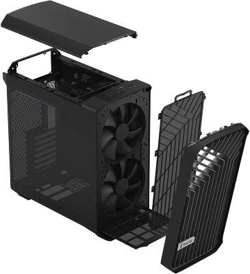 Корпус Fractal Design Torrent Compact Black TG Dark Tint, темно-серый, EATX, Без БП (FD-C-TOR1C-01)