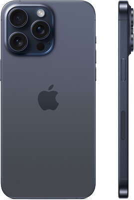 Смартфон Apple A3108 iPhone 15 Pro Max 1Tb синий титан моноблок 3G 4G 2Sim 6.7" 1290x2796 iOS 17 48Mpix 802.11 a/b/g/n/ac/ax NFC GPS GSM900/1800 Protect