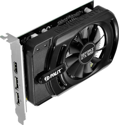 Видеокарта Palit nVidia GeForce GTX1650 StormX+ 4Gb DDR5 PCI-E HDMI, 2DP