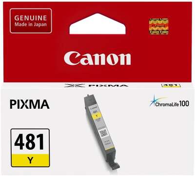 Картридж струйный Canon CLI-481Y 2100C001 желтый (5.6мл) для Canon Pixma TS5140/6140/8140/8540 без чипа
