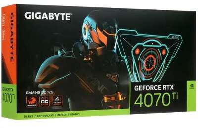 Видеокарта GIGABYTE NVIDIA nVidia GeForce RTX 4070Ti GAMING OC 12Gb DDR6X PCI-E HDMI, 3DP