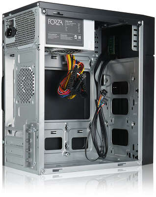 Корпус FOXLINE MiniTower Forza FZ-017 черный (mATX, 450W, 2xUSB3.0, no fan) (FZ-017-SX450R-U32)