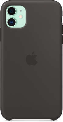 Силиконовый чехол для iPhone 11 Apple Silicone Case, Black [MWVU2ZM/A]