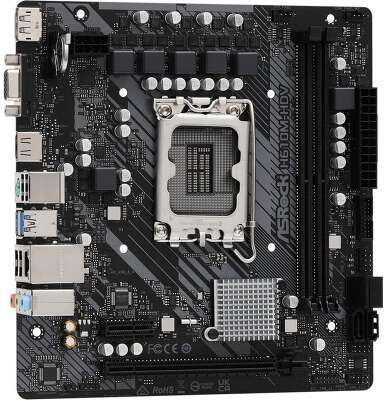 Материнская плата ASRock H610M-HDV (LGA1700/H610/2xDDR4/mATX/VGA, HDMI, DP) (H610M-HDV)