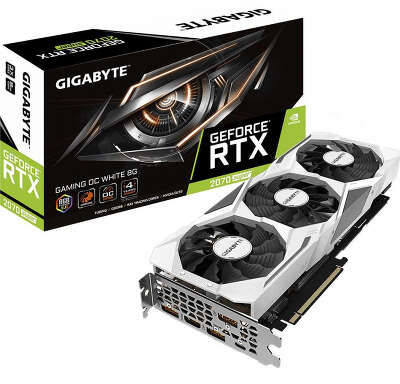 Видеокарта GIGABYTE nVidia GeForce RTX 2070 SUPER GAMING OC WHITE 8Gb GDDR6 PCI-E HDMI, 3DP