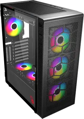 Корпус Bloody BD-CC116 черный без БП ATX 8x120mm 1xUSB2.0 1xUSB3.0 audio bott PSU