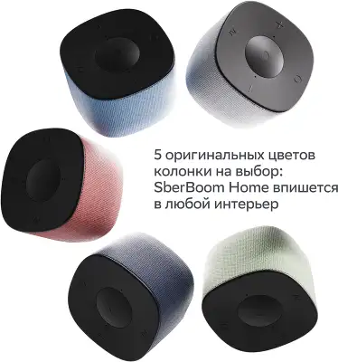 Умная колонка Sber Boom Home SBDV-00171G Салют серый 8W Mono BT/Wi-Fi (без.бат)