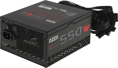 Блок питания Azza ATX 550W PSAZ-550W 80+ bronze (20+4pin) APFC 120mm fan 5xSATA RTL