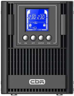 ИБП CBR ESSENCE ESN-1000 [Online 1000 VA / 1000 W, Tower, 3 x EURO, LCD, HID-USB, RS232, EPO, SNMP slot] (ESN-1KT-3F-LCHERSC)
