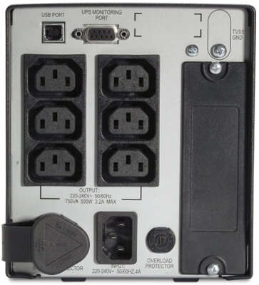 ИБП APC Smart-UPS, 750 VA, 500 Вт, IEC, черный