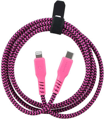 Кабель EnergEA FibraTough USB-C to Lightning, 1.5 м, Pink [CBL-FTCL-PNK150]