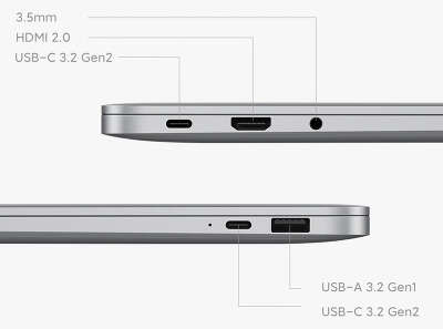 Ультрабук Xiaomi PRO RedmiBook RMA2203-AG 14" WQXGA IPS R 5 6600H/16/512 SSD/W10 Trial
