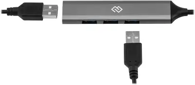 Разветвитель USB-C + USB-A Digma DHUB-4USB-AC-3.0 4порт. серебристый
