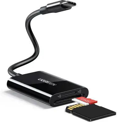 Кардридер UGREEN CM265 (35622) USB-C 3.1 to TF/SD 3.0. Цвет: черный
