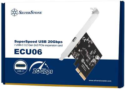 Контроллер Silverstone G56ECU060000010 SuperSpeed USB 20Gbps / USB-C 3.2 Gen 2x2 PCIe expansion card