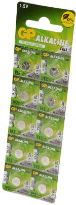 Элемент питания GP Alkaline cell 192F-2C10 AG3 BL10 (10 штук в упаковке) цена за 1 шт.