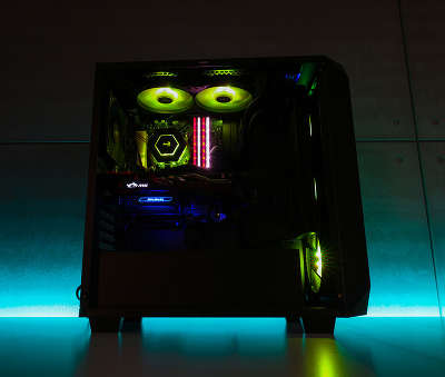 Корпус Aerocool [Project 7] P7-C0 черный , два акриловых окна , ATX, без БП, 2x USB 3.0