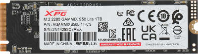 Накопитель SSD A-Data PCIe 4.0 x4 1TB AGAMMIXS50L-1T-CS XPG Gammix S50 Lite M.2 2280